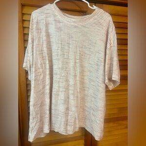 plus size old navy 3x pink and mauve striped t shirt
